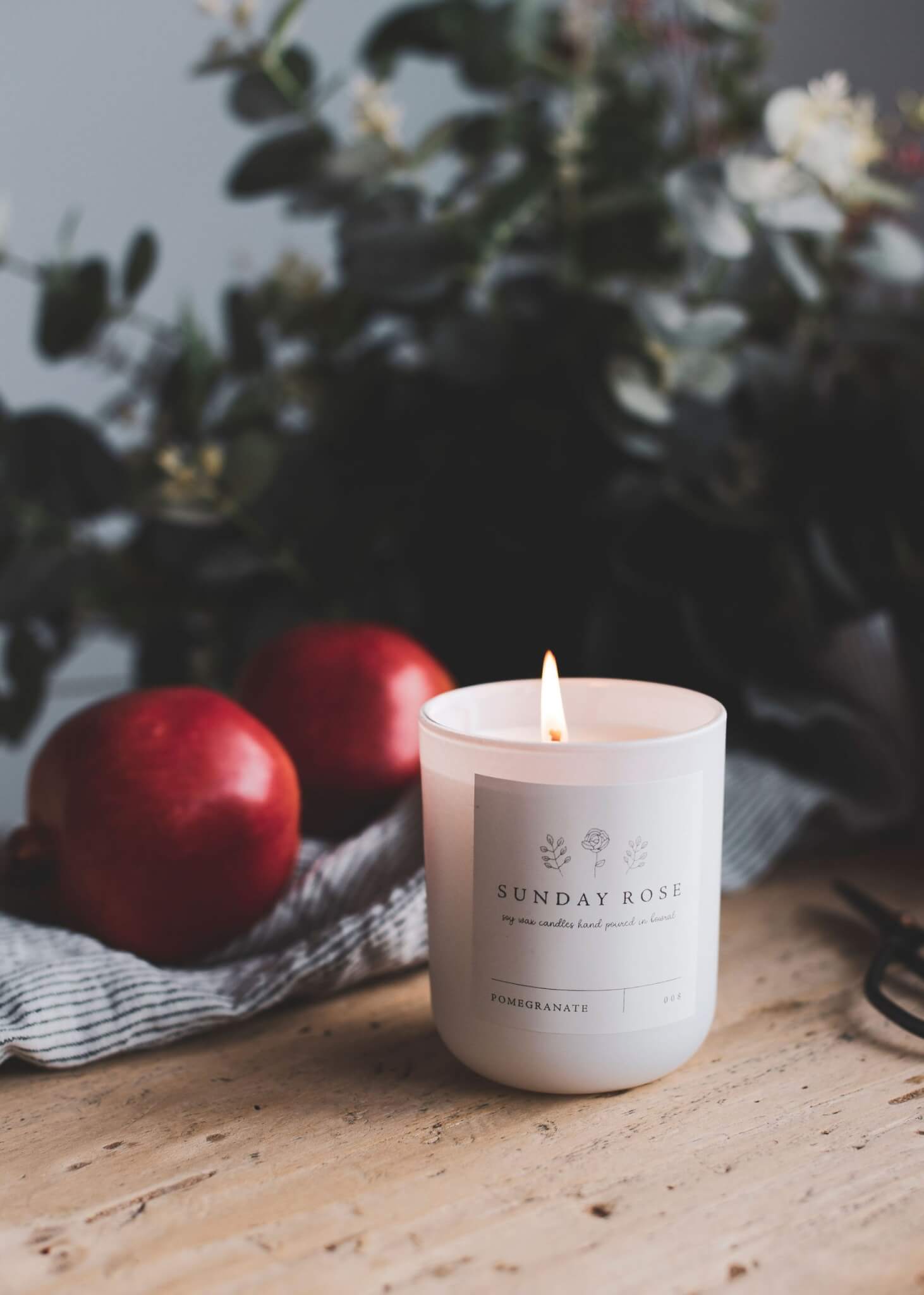 Pomengranate Artisan Candles Sunday Rose and Co