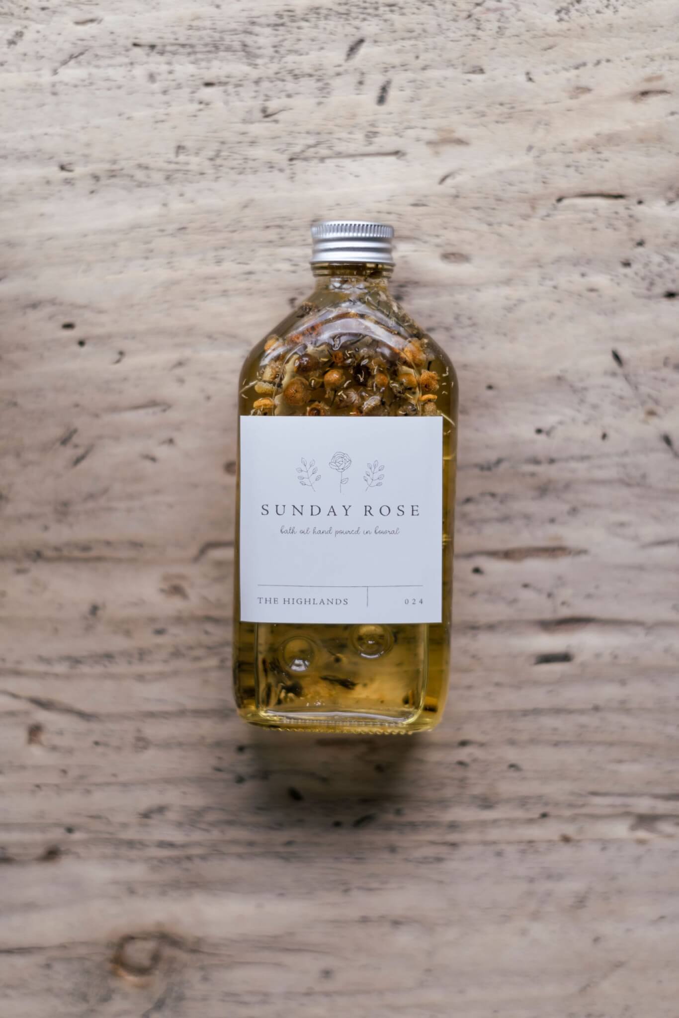 The Highlands Bath Oil Sunday Rose and Co