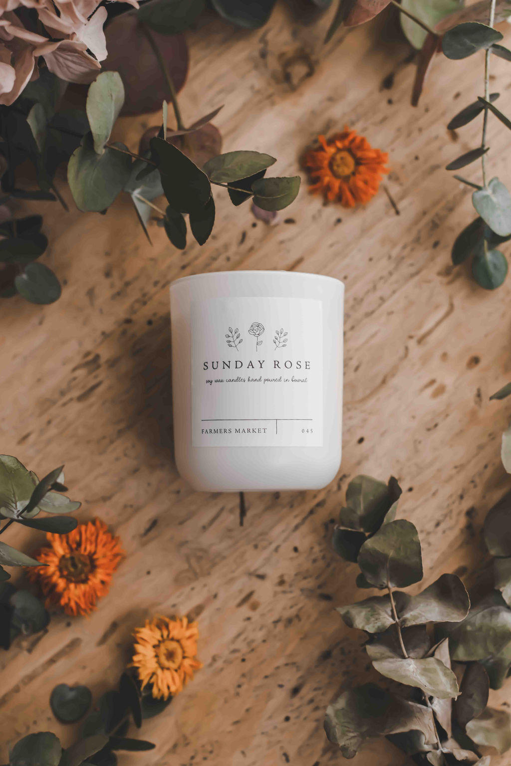 Farmers Market Artisan Candles Sunday Rose and Co